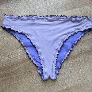 Sherris Shop Lavender Purple Ruffle Swim Bikini Bottoms Women's Size Large L**